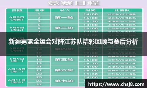 EVO视讯新疆男篮全运会对阵江苏队精彩回顾与赛后分析